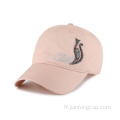 casquette de baseball pour femme avec logo brillant personnalisé